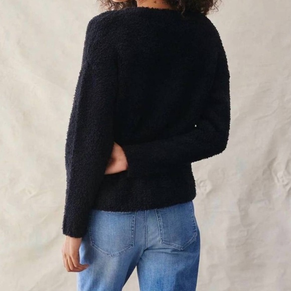 Bella Dahl Noelle Black V Neck Sweater Size Large - Picture 2 of 6